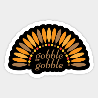 Happy Thanksgiving Gobble Sticker